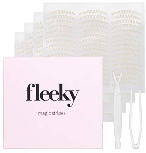 fleeky slip-lider Stripes Magic – osynliga ögonlock ränder för slip-liftning helt utan OP, eyelid tejp, dubbelslip klistermärke för laminering (S)