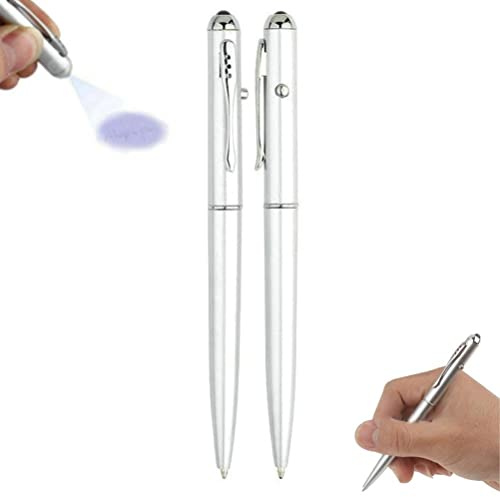 Stylo Encre Invisible avec Lumière UV - 2pcs Stylos À Messages Secrets, Magique Pour Écrire Un Message Secret