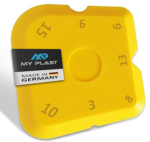 My Plast Fugen-Glätter – professioneller Fugen-Spachtel für Silikon, Silikonfugen und Acrylfugen, Abzieher für perfekte Fugen, Fugenglätter (Glätter Nr. 5 gelb - 15 Stück)