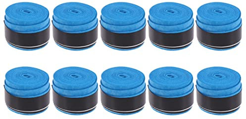 Gogogmee Blaues Schlägergriffband 10 Stück Pu Overgrip Feuchtigkeitsabsorbierend rutschfest Für Tennis Squash Badminton Rackets Sport