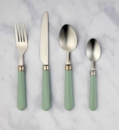 RA-HOMESTORE® New 16 Piece Cutlery Set, Stainless Steel (Seafoam)