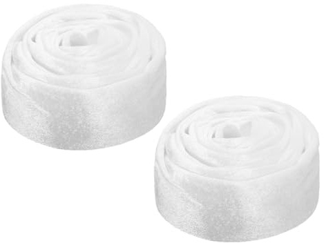 PATIKIL Copertura per Catena di Corda per Lampadario da 1,97 Pollici, 2 Pezzi di Manicotto in Tessuto di Velluto per Catena di Lampadario, Oscillazione Dei Cavi, Cavi, Bianco