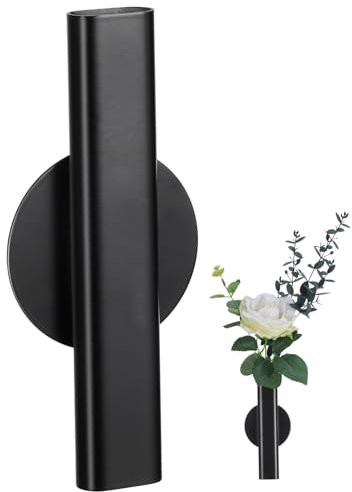 PAMINGONO Wandmontierte Blumenröhre Aus Metall Wandvase Für Trockenblumen Wandblumenhalter-Dekoration Für Zimmer Küche Wohnheim Und Schlafzimmer Bruch Und Verformungsfest Langlebig