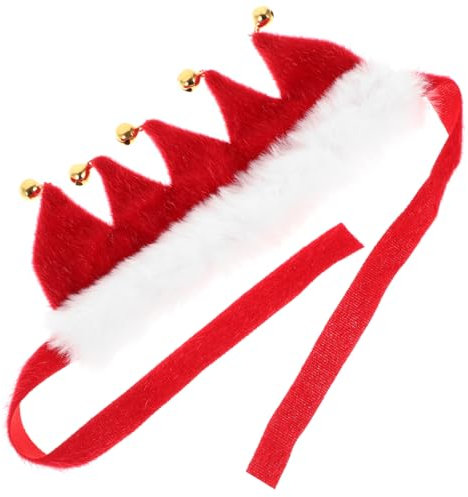BESPORTBLE Haustierschal Welpen Weihnachtsoutfits Weihnachtsrock Mit Hundefliege Hund Santa Schal Weihnachtshundekostüm Weihnachten Ostern Hundehalstuch Reflektierendes Hundehalsband Rot