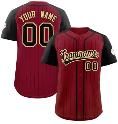 Personalisierte Druck Namennummern Baseballtrikot, Benutzerdefinierte Baseball-Trikots Individuelle Baseball Shirts Für Männer Frauen Jugendliche Button-Down Baseball Shirts Sportuniform