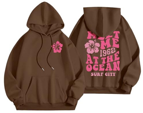 TYUIOP hatant Hoodie Pullover Damen Sweatshirt Briefe drucken Langarm Pulli Herbst Winter Frauen Casual Langarmshirt Sweatjacke Oversize Kleidung Lange für