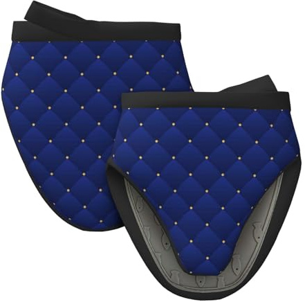 Mini guanti da forno in silicone, blu navy, resistenti al calore, presine per cucina e cottura, guanti da forno carini, 2 pezzi