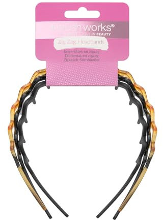 Brushworks Zig Zag Headband - 3 Pack