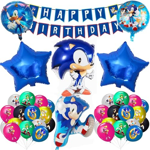 25pcs Happy Birthday Balloon Banner Foil Balloons for Boy Birthday Balloons Cartoon Supplies Gaming Theme Party Supplies Decoration Gaming
