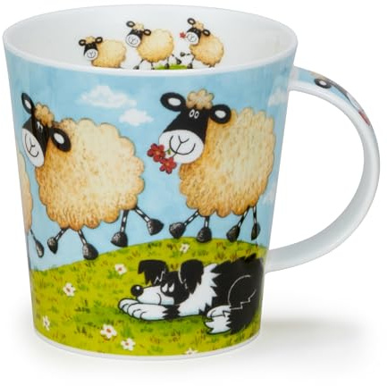 Dunoon Caingorm Mug en porcelaine fine avec inscription « Follow Me Follow Ewe Sheep and Collie » 0,48 l