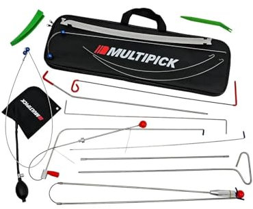 MULTIPICK Kit di Apertura Auto – Strumento di Leva & Set Attrezzi Professionale – Attrezzi Smontaggio Garnitura & Attrezzi Auto per Apertura Veicolo – Kit Sblocco Auto