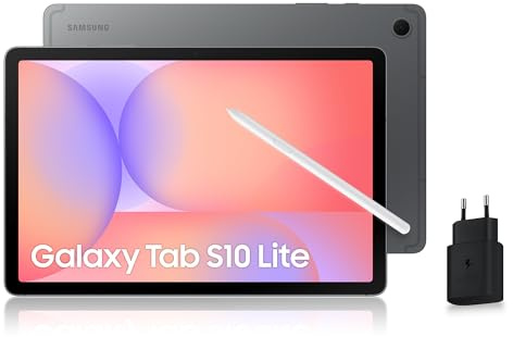 Samsung Galaxy Tab S10 Lite, 10.9, Wi-Fi, 128Go, Tablette Android, S Pen Inclus, Gris, Chargeur Secteur Rapide 25W Inclus, Version FR