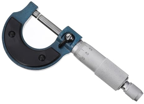 Amosfun Micrómetro Exterior Métrico De Alta Precisión Micrómetro Espiral Portátil Herramienta De Medición Para Laboratorio