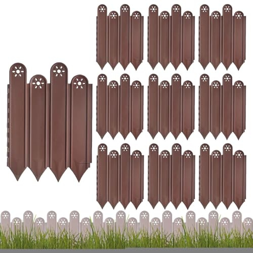 Bordure de bordure de paysage, sans creusement, barrière de protection décorative pour pelouse, terrasse, route, parterres de fleurs, cour, jardin, pavés