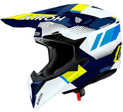 AIROH WRAAAP VISION YELLOW/BLUE GLOSS L
