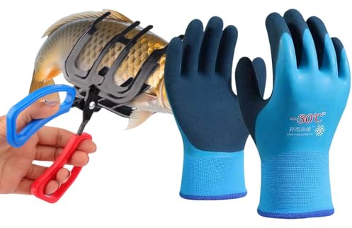 Fisk Grip Tool, Metall Anti-Slip Claw Tång, Multipurpose Fisk Grip Tool, Designad för Krabba och Saltvattenfångst, Sötvatten, Is,