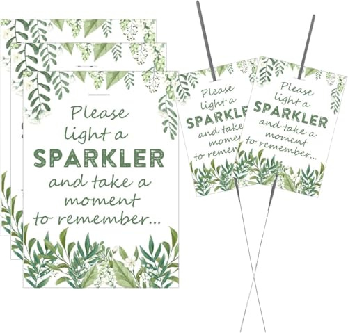Life Memorial Cards Celebration Memorial Funeral Cards Without Sparklers | 4 x 6 Inch Sparkler Funeral Favour Cards for Celebration of Wedding,Anniversary,Birthday,Graduation, Retirement