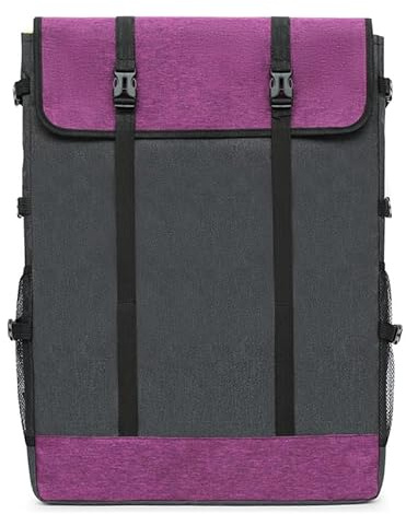SJTJSPX Zeichentasche A2 Zeichenbrett Transporttasche Zeichenplatte Portfolio Rucksack Wasserdicht Kunstmappe Outdoor Skizzentasche Anfänger Künstler Malen Tragetasche Multifunktional Art Bag (Rosa)