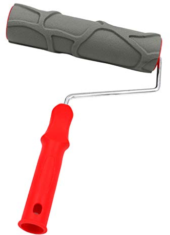 PETSOLA DIY Geprägte Farbroller Strukturrolle Malerrolle Strukturwalze Musterwalze Farbwalze mit Handgriff