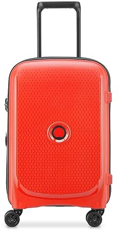 DELSEY PARIS - Belmont Plus - Ausziehbarer starrer Kabinenkoffer - 55x35x27 cm - 39 Liter - S - Fane rot
