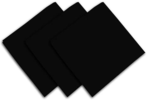 Soleil d'ocre Set de 3 toallas de algodón 45x45 cm Panama, Negro