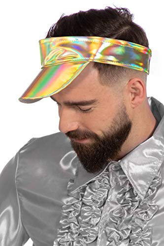 Wilbers&Wilbers Kostüm Zubehör Hologram Sonnenvisier Karneval Fasching Gold