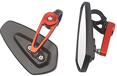 Motorrad RüCkspiegel Universal 7/8 Motorrad-Griff-Barende-Rückspiegel Motorrad Spiegel (Color : Orange)
