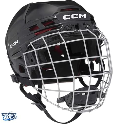 CCM Tacks 70 Helm Combo Junior, Farbe:Schwarz