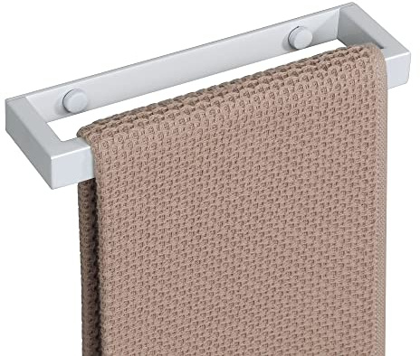 SAYAYO Handtuchhalter Ohne Bohren Weiß 20cm Handtuchstange Edelstahl | Handtuchstange Selbstklebend oder Zum Bohren Wandmontage Badetuchhalter für Badezimmer und Küche