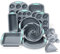 To encounter 27 in 1 Silicone Baking Set - 10 Silicone Baking Cake Pan, Cake Molds, Baking Sheet, Donut Muffin Pan with Measuring Cups and Spoons Set