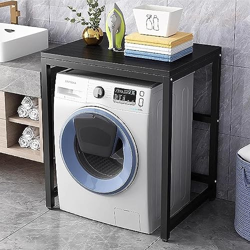 BDXZJ Lavatrice Scaffale Tamburo Lavastoviglie Ripiano di Stoccaggio Mobile A Colonna per Lavatrice E Asciugatrice, Livelli Asciugatrice Superiore Impilabile Rack per Bagno, Cucina, Balcone D