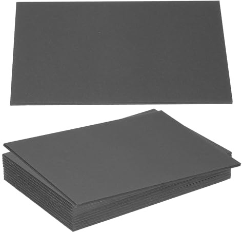 PATIKIL 30 x 20 x 0,3 cm spånskivor, 10 st 105 PT tjocka bokbräde pärmar bräda robust bokbindningsmaterial för bokbindningsskydd, svart