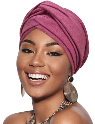 DRESHOW Kvinnor Turban Förbindning Tvinnad Fläta Hårskydd Omslag Hatt Afrikansk Mössa Huvudbonader Chemo Cancer Keps