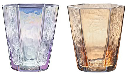 Verres à eau Verres à boire ménagers (lot de 4) tasse en verre design élégant pour la maison et la cuisine idéal pour les restaurants, les bars, les fêtes tasses en verre (couleur : b) (d)