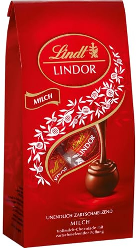 Lindt Schokolade | LINDOR Kugeln Milch, 137g Beutel, Geschenk