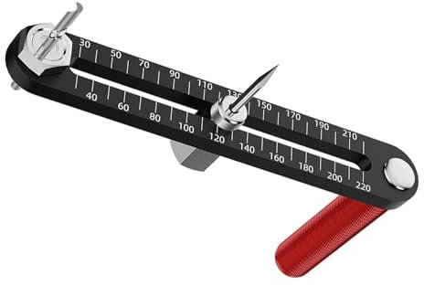 Extendable Thin Guide Round Cutter with Metric and Imperials Scales for Accurate Woodworking Standard Cutter