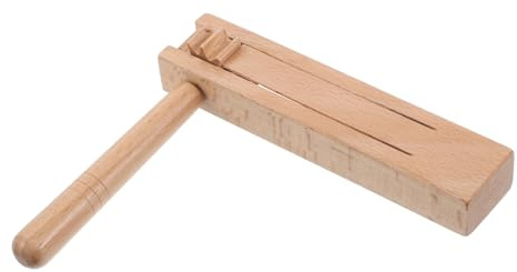 HIAKDOFT Wooden Handheld Ratchet Musical Instrument Lightweight Noise Maker for Educational Use Sports Events and Parties Enhancing Music Skills for Boys