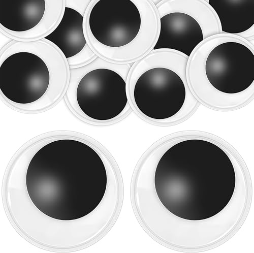 PONGH 20 Stück Selbstklebende Wackelaugen, 50mm Wackelaugen Selbstklebend Groß Kulleraugen Selbstklebend Aufkleber, Wiggle Googly Eyes für DIY Scrapbooking Handwerk