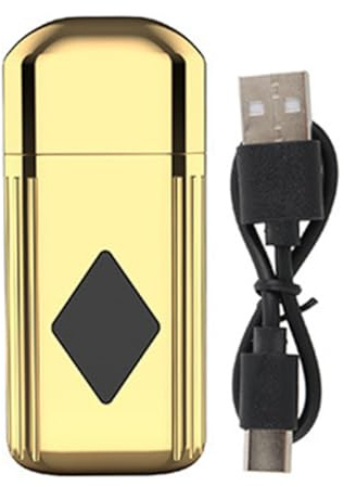 Elektrischer Nasenhaartrimmer 150ma Gold Abs 1 Satz für Männer und Frauen | Präzisions Rotationsdesign, Schmerzarmes Kürzen, USB Wiederaufladbar, Tragbar für Reise und Alltag