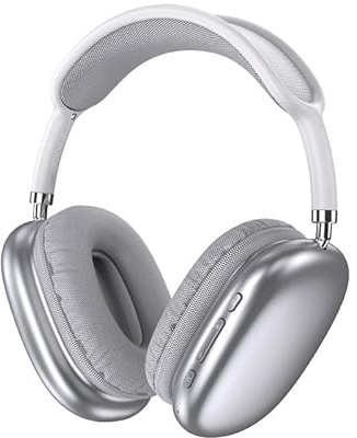 WEB world electronic business Cuffie Bluetooth Ad Archetto Wireless V5.3 Over-Ear Stereo Audio Hi-Fi Batteria 15 Ore Aux-In Pieghevoli Leggere 40mm Driver - Argento