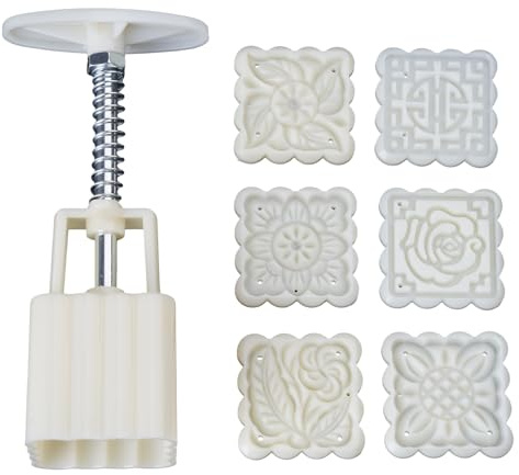 Stampo per dolci a forma di fiore quadrato 3D per feste di metà autunno, stampo da dessert a mano per pasticceria