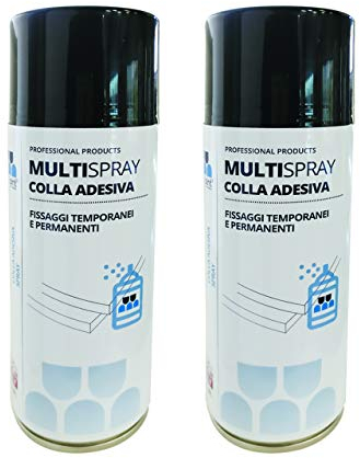 Multisint MultySpray - Nuova Colla Spray per Pannelli Fonoassorbenti 400 ml (Confezione 2 Bombolette) – Produzione 100% Italiana