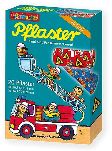 2 Stück Lutz Mauder 14515 Kinderpflaster Benni Brandmeister oder Feuerwehr