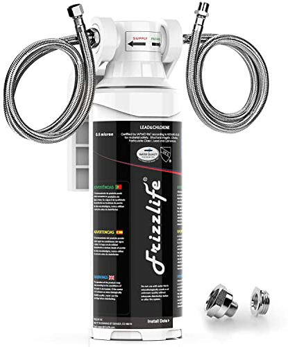 Frizzlife Untertisch-Wasserfiltersystem-NSF ANSI 42 & 53, hohe Kapazität, Direktanschluss, Untertisch, Trinkwasserfiltersystem-0,5 Mikron, 99,99% Blei entfernen, Chlor