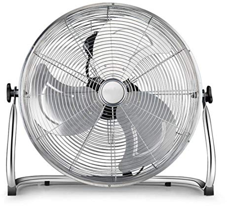 High Velocity Fan,Chrome Metal High Velocity Cold Air Circulator,9/12/14/16/18/20 Inch Chrome 3/8 Speed Floor Standing Gym Fan Adjustable Fan Head,Gym Floor FanHousehold / factory ( Color : Chrome5 )