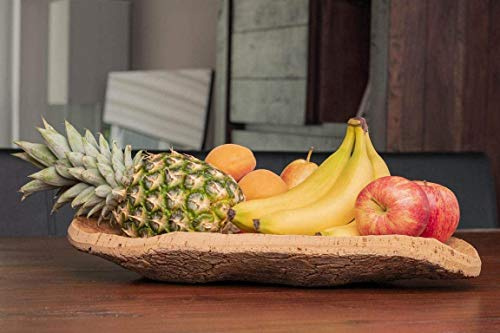 Obstschale aus Kork Rinde | Natürlich & Ökologisch | 100% Naturkork aus Portugal | Tolle Deko | ideal auch für Schlüssel und andere Dinge