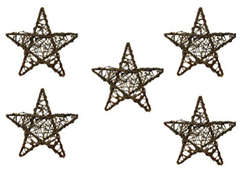Holibanna 5stücke Rattan-weihnachtsdekoration Als Sternornament Für Weihnachtsfeiern Partydekoration Und Tischdekoration Rattan-kunsthandwerk Für Zuhause Und Andere Orte