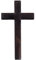 Anwangda Croix en bois à fixation murale - 26 cm - Croix chrétienne en bois - Cadeau de méditation pour chambre à coucher, salle de bain, salon, bureau, cuisine - Noir