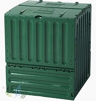 COMPOSTADOR Polietileno de Jardin 600 litros 80x80x95 cm. Fácil Uso y económico.