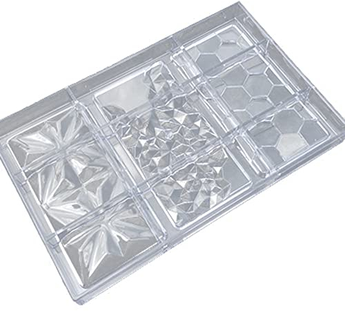 Pimahnry Molde de Barra de Caramelo de Chocolate, Molde de Policarbonato para Chocolate, Molde de PláStico para Hornear Pasteles, Molde para Pasteles, Herramienta de ConfiteríA de Bombones